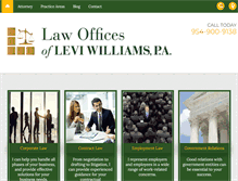 Tablet Screenshot of leviwilliamslaw.com